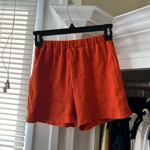 Motel Rocks Burnt Orange Knit Shorts